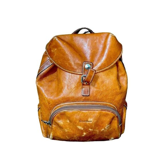 Cole Haan Handbags - Cole Haan Tan Leather Backpack